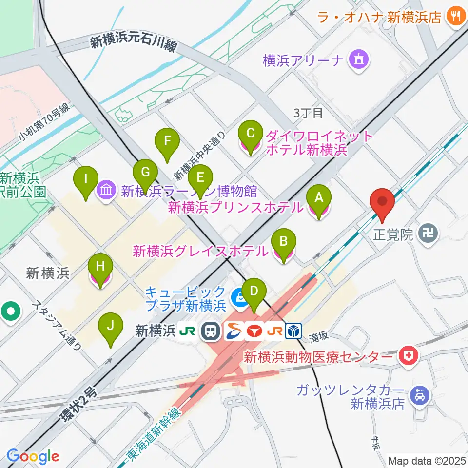キミノ音楽教室周辺のホテル一覧地図