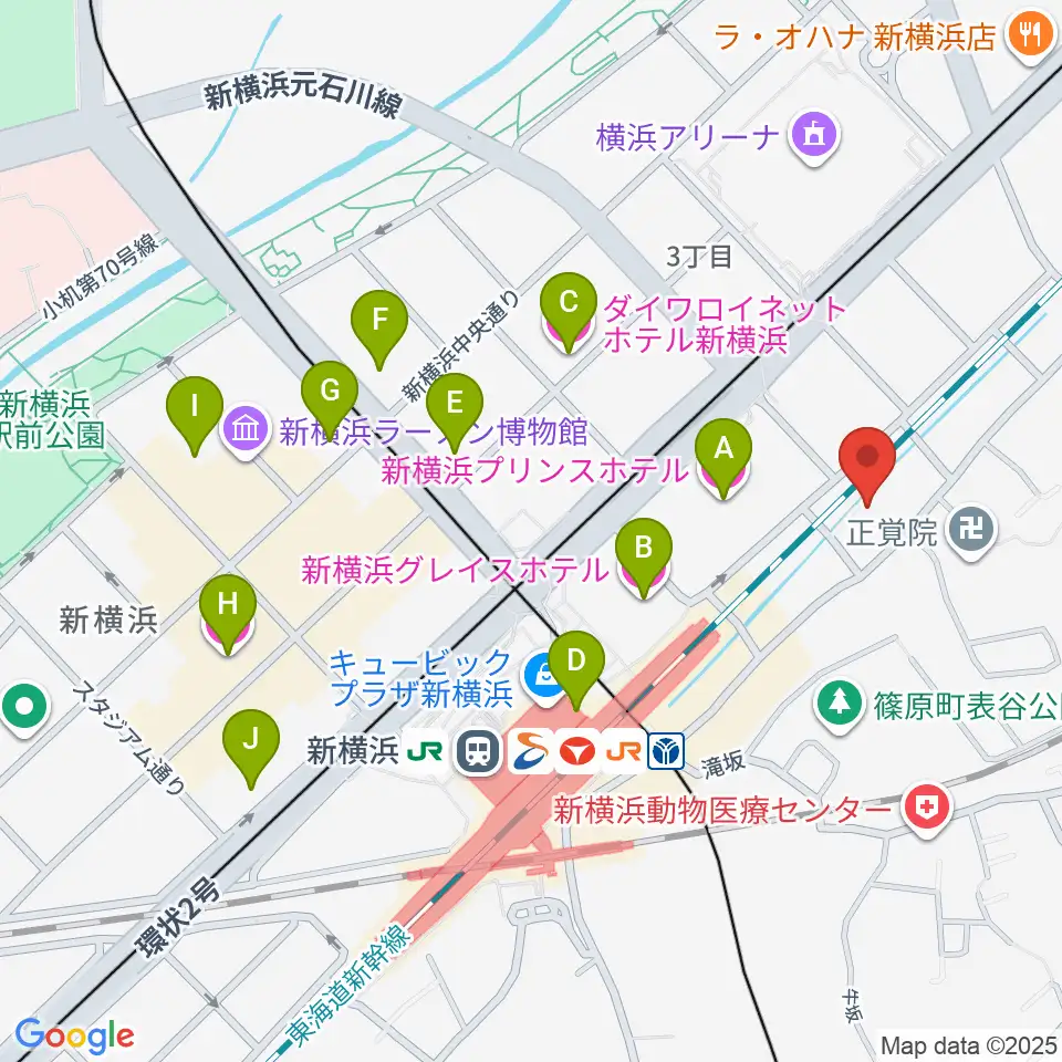 キミノ音楽教室周辺のホテル一覧地図