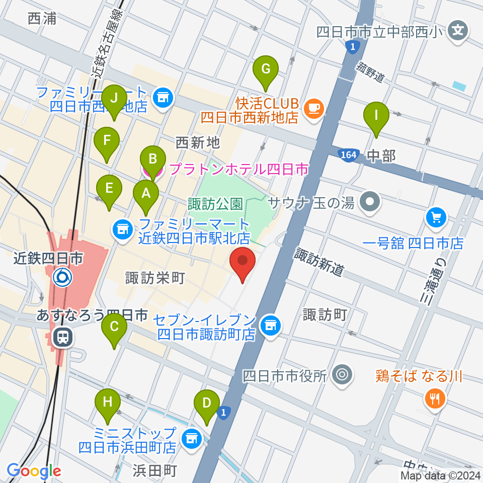 コスモ楽器周辺のホテル一覧地図