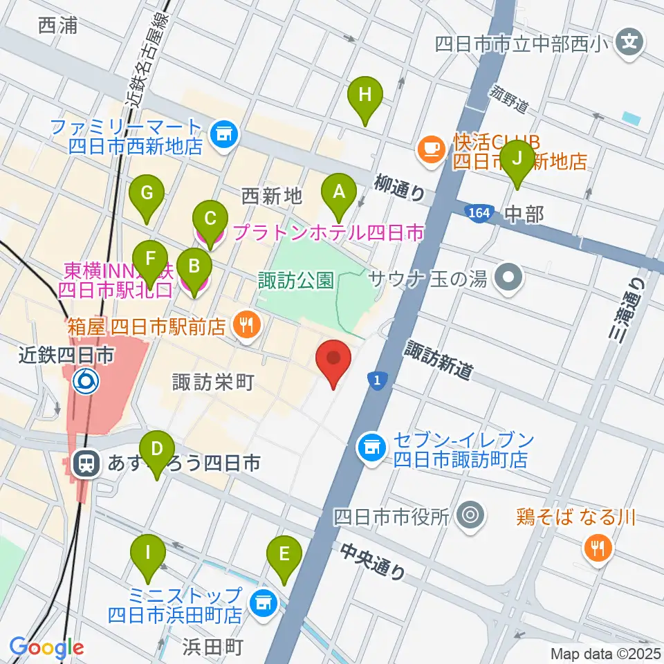 コスモ楽器周辺のホテル一覧地図