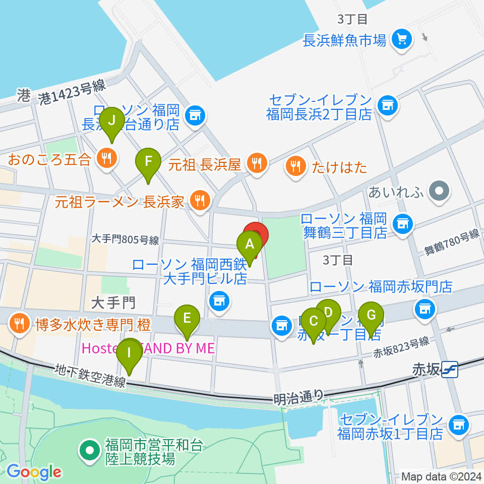 音楽塾ヴォイス福岡本校周辺のホテル一覧地図