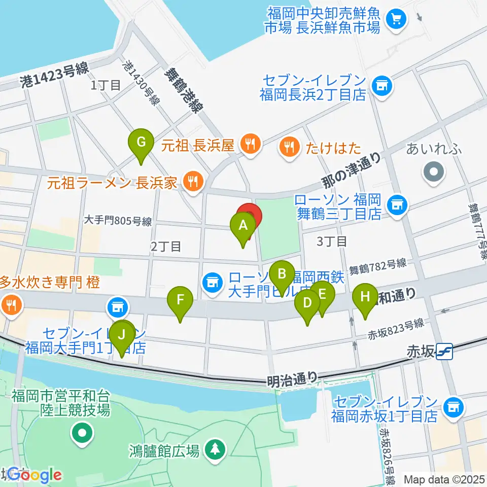 音楽塾ヴォイス福岡本校周辺のホテル一覧地図