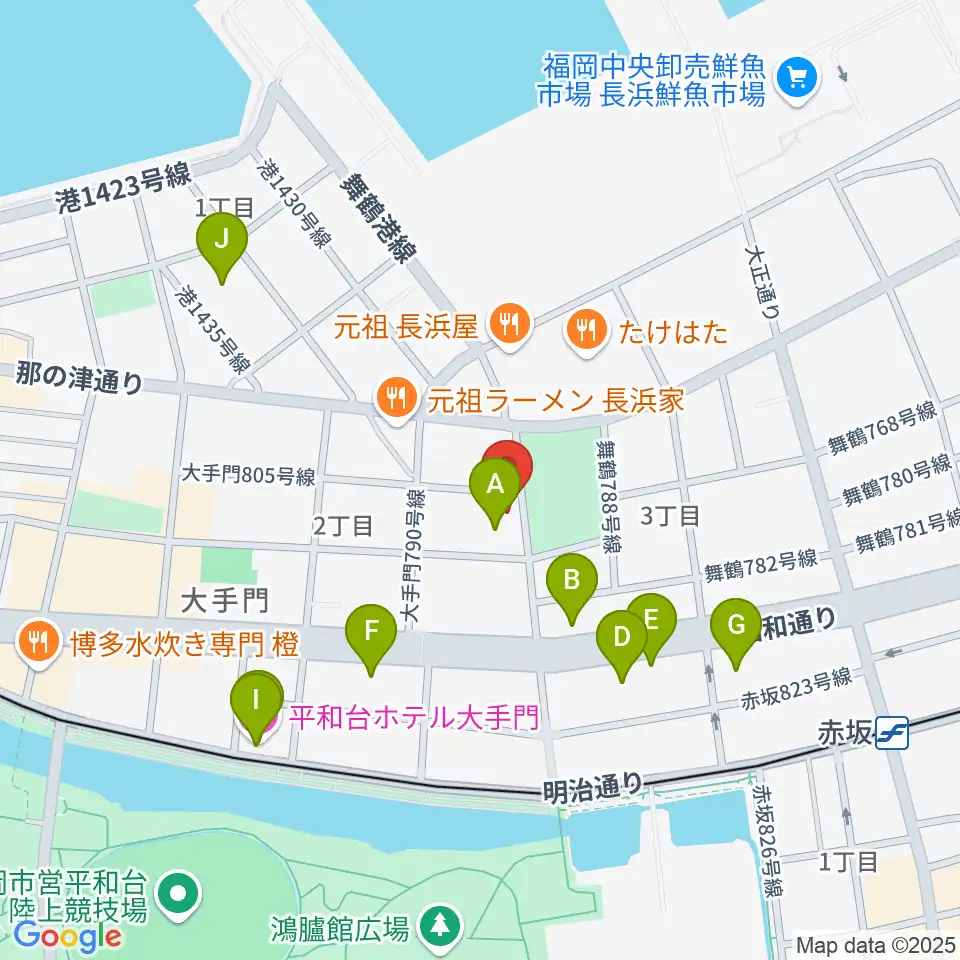 音楽塾ヴォイス福岡本校周辺のホテル一覧地図