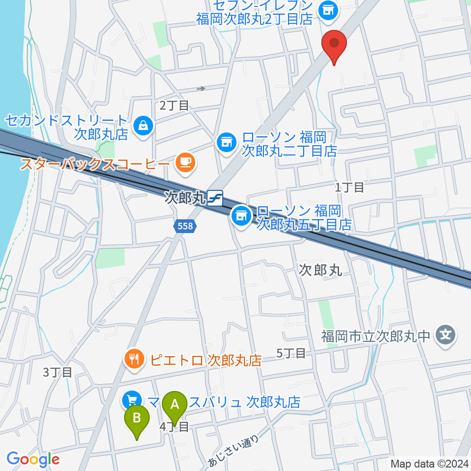 西部ピアノ福岡工房周辺のホテル一覧地図