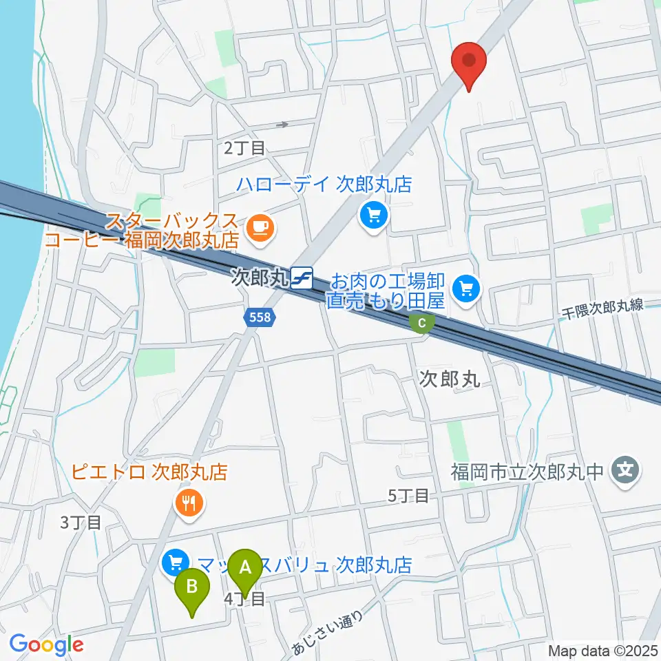 西部ピアノ福岡工房周辺のホテル一覧地図