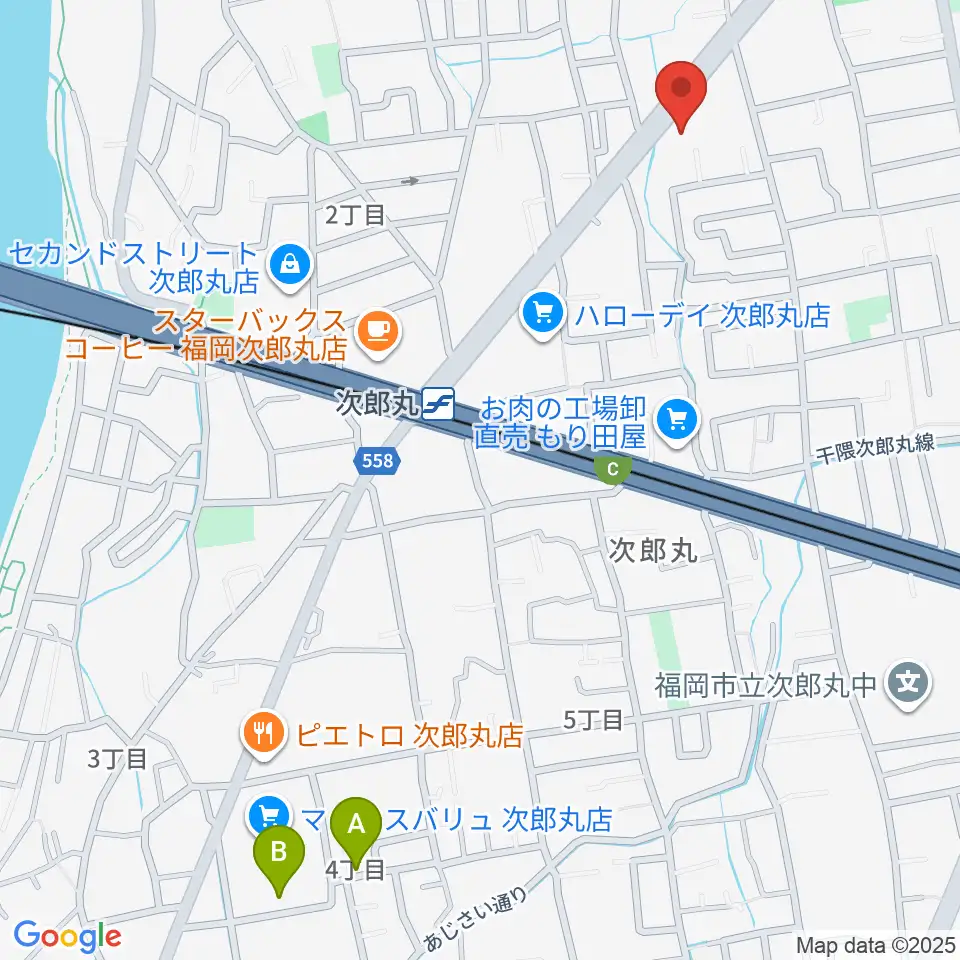 西部ピアノ福岡工房周辺のホテル一覧地図