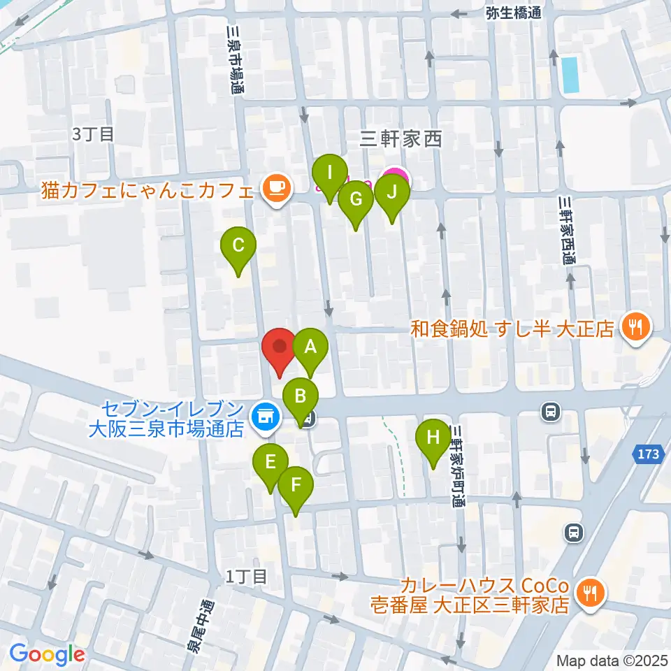 西部ピアノ音楽教室周辺のホテル一覧地図