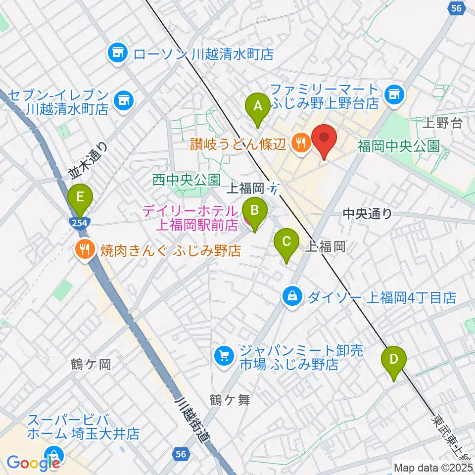 スカイワードミュージックスクール周辺のホテル一覧地図
