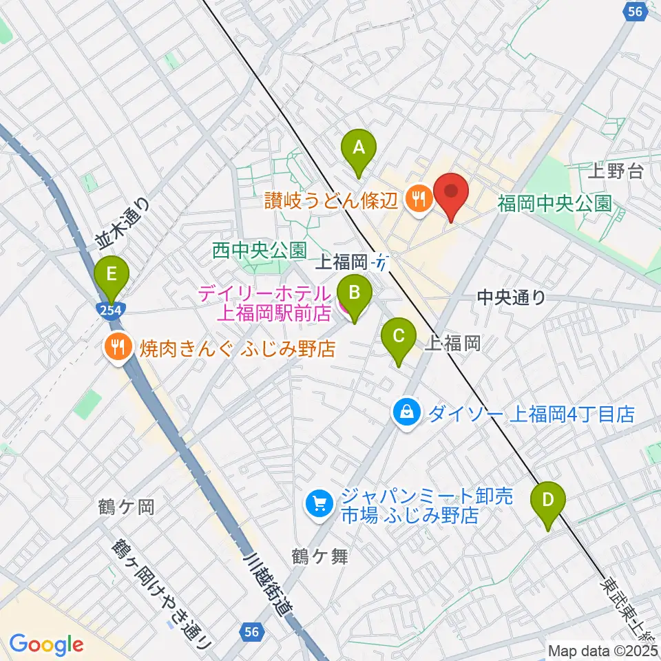 スカイワードミュージックスクール周辺のホテル一覧地図