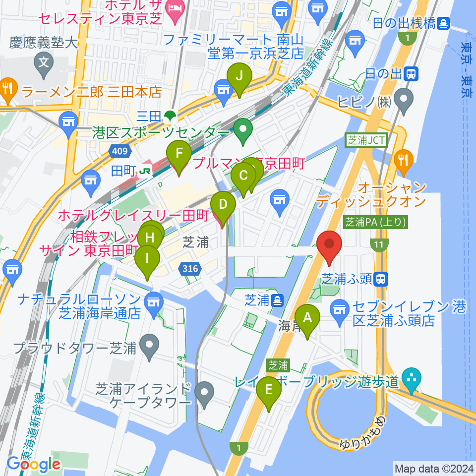 ピアノ運送株式会社周辺のホテル一覧地図