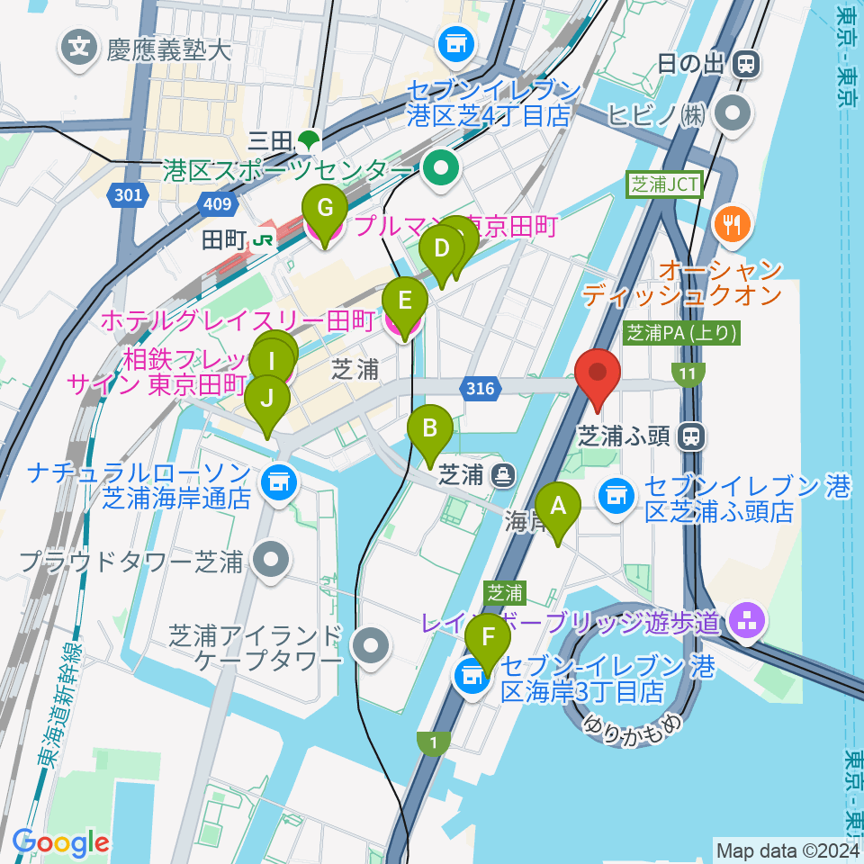 ピアノ運送株式会社周辺のホテル一覧地図