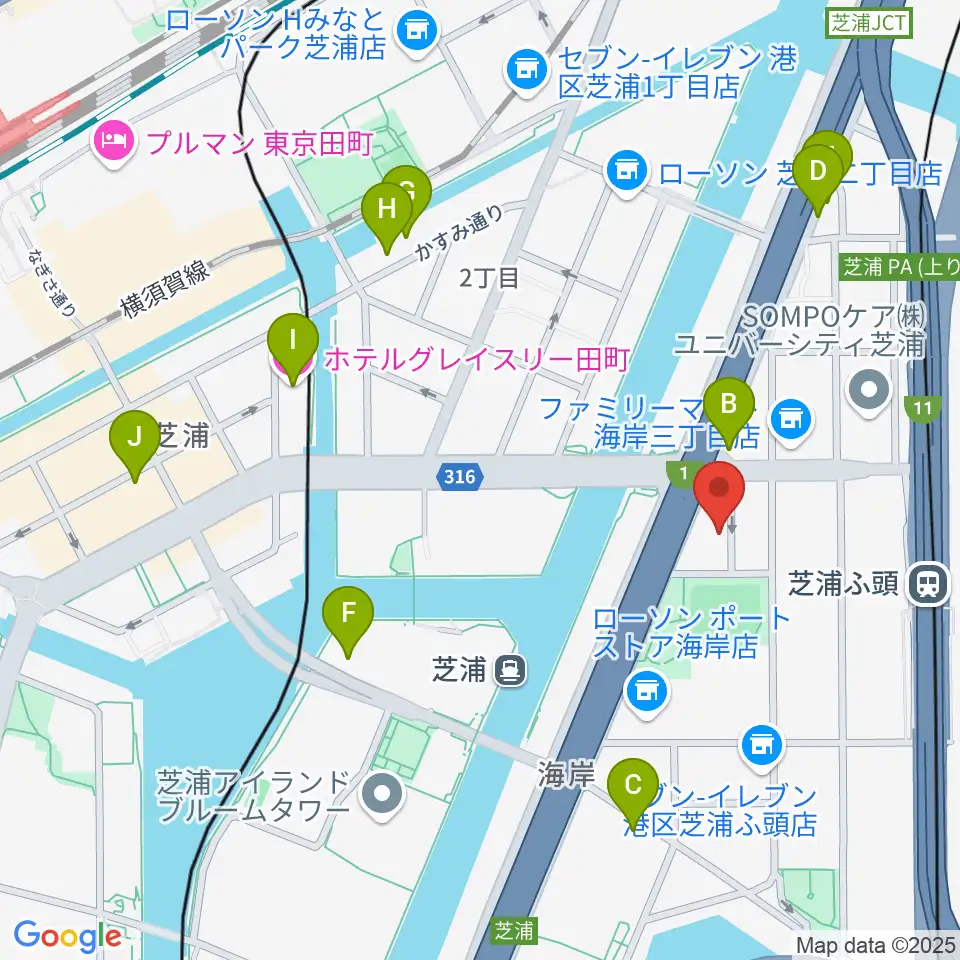 ピアノ運送株式会社周辺のホテル一覧地図