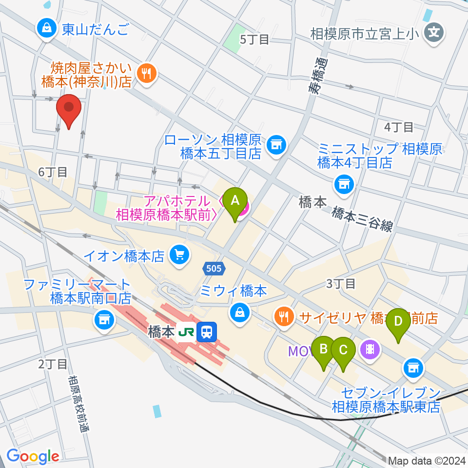 Piacere Music School 橋本教室周辺のホテル一覧地図