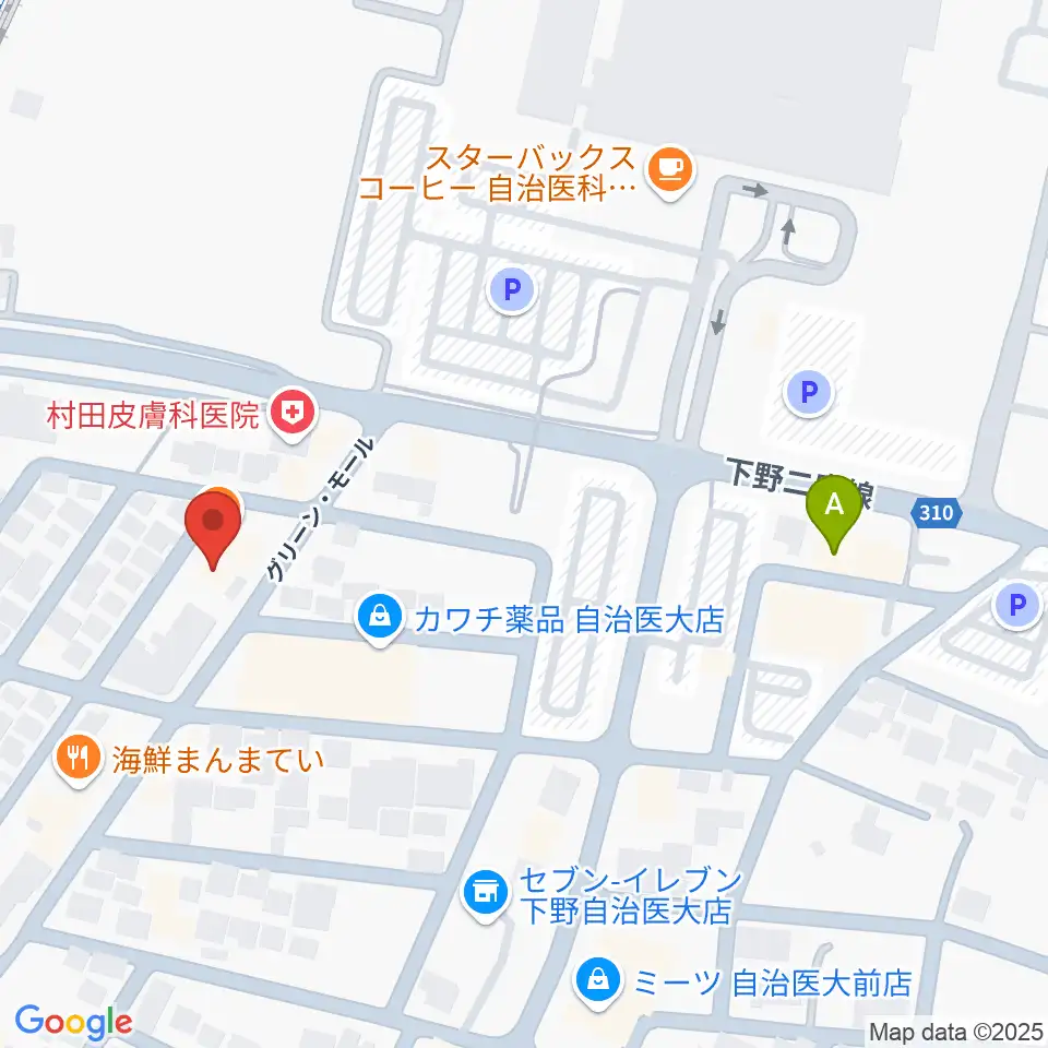 自治医大センター ヤマハミュージック周辺のホテル一覧地図