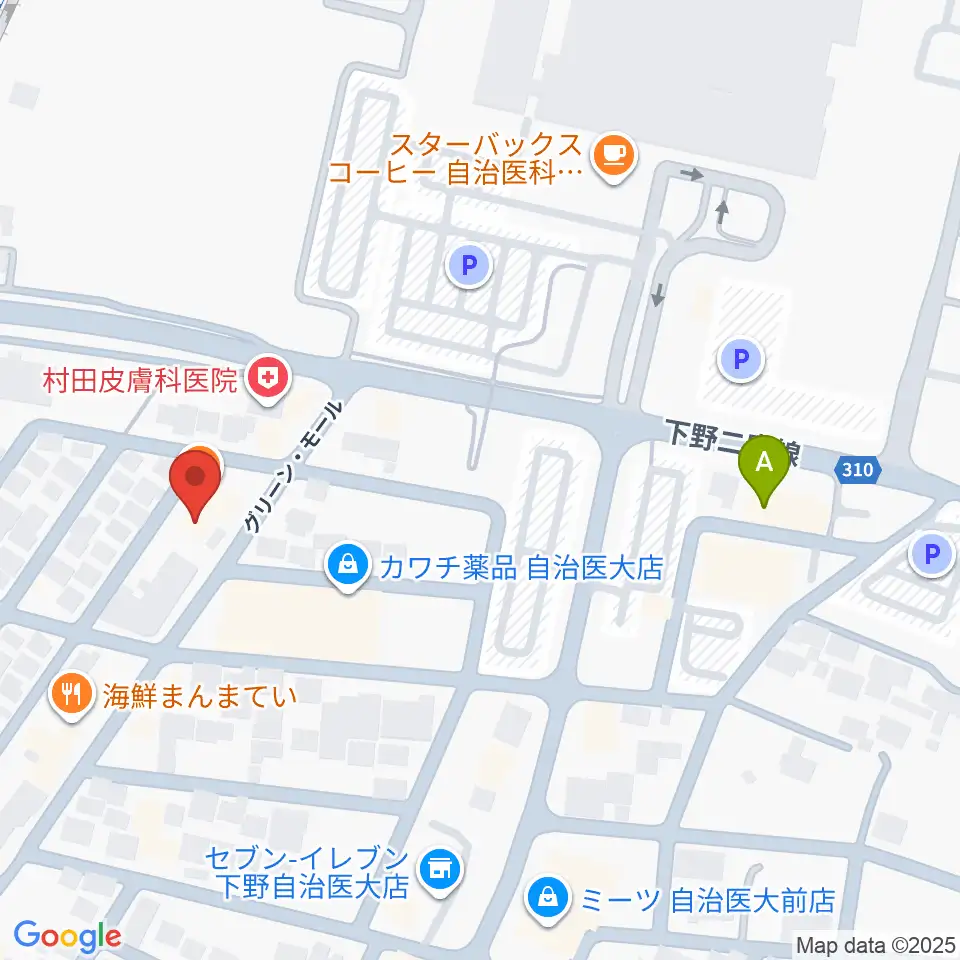 自治医大センター ヤマハミュージック周辺のホテル一覧地図