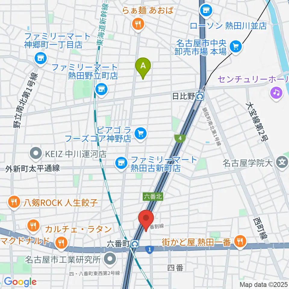 熱田センター ヤマハミュージック周辺のホテル一覧地図