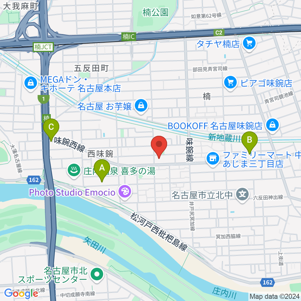 味鋺音楽センター ヤマハミュージック周辺のホテル一覧地図