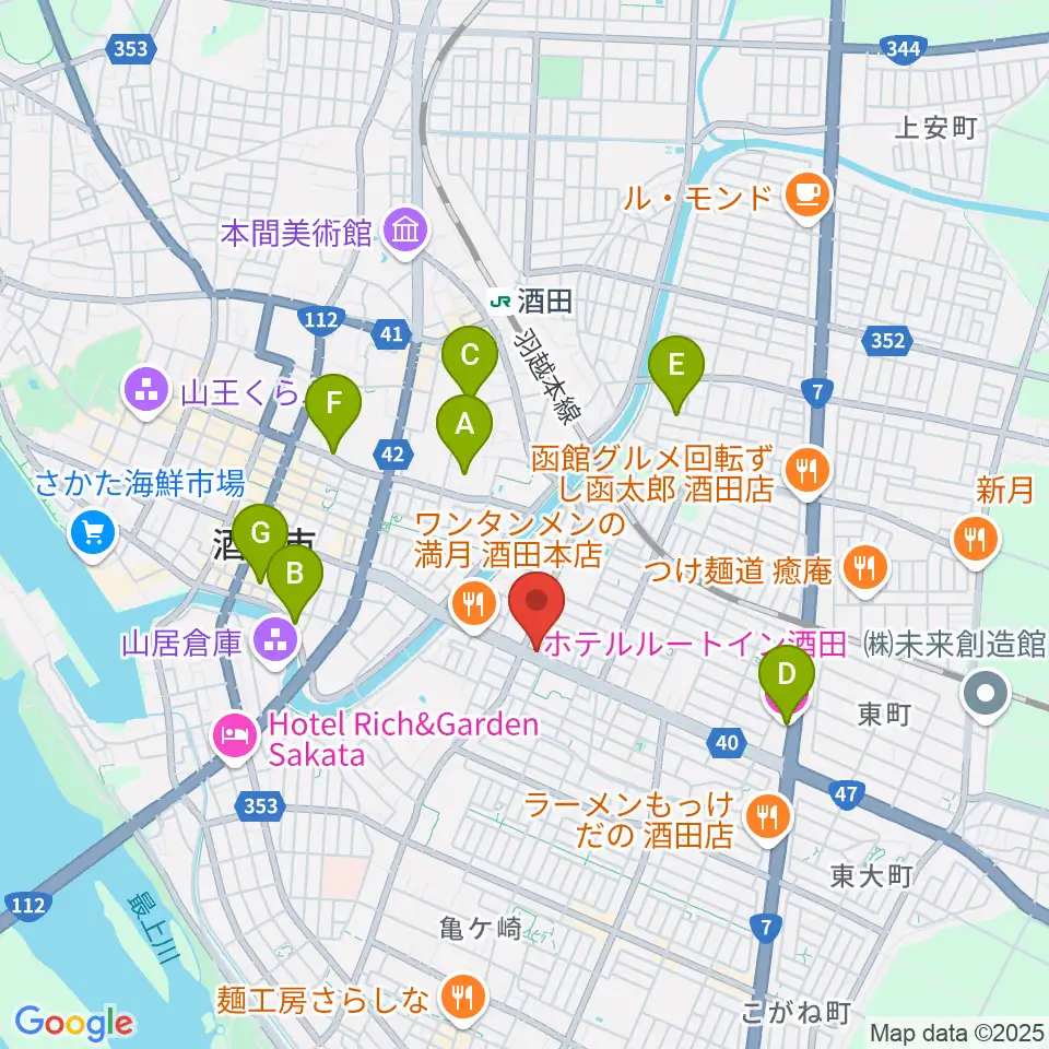 サトウピアノアカデミー周辺のホテル一覧地図