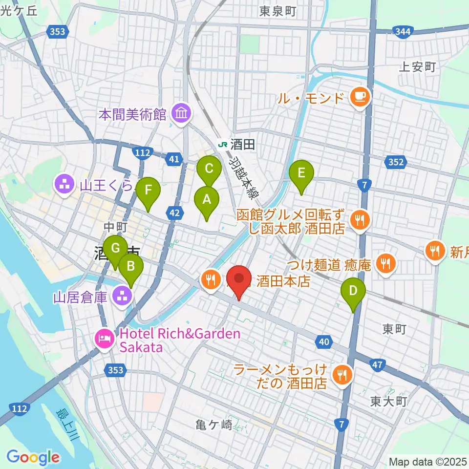 サトウピアノアカデミー周辺のホテル一覧地図