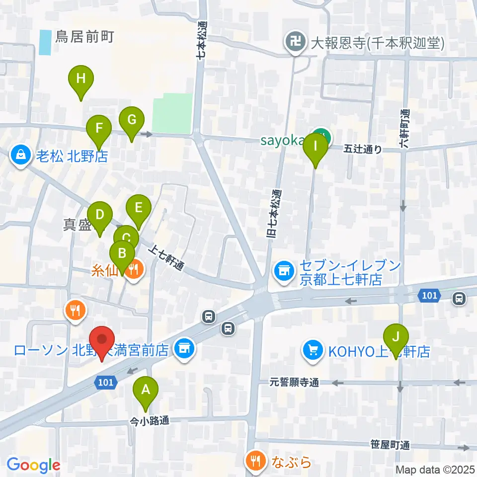 上手楽器周辺のホテル一覧地図