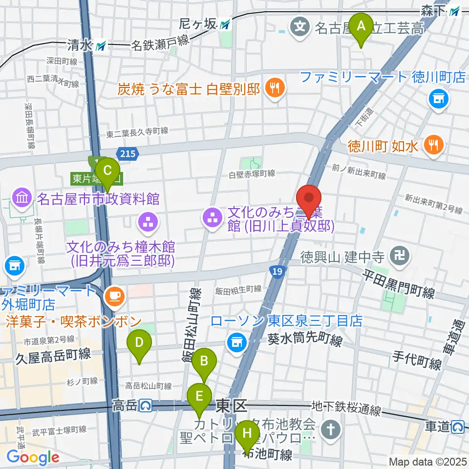 徳川センター ヤマハミュージック周辺のホテル一覧地図