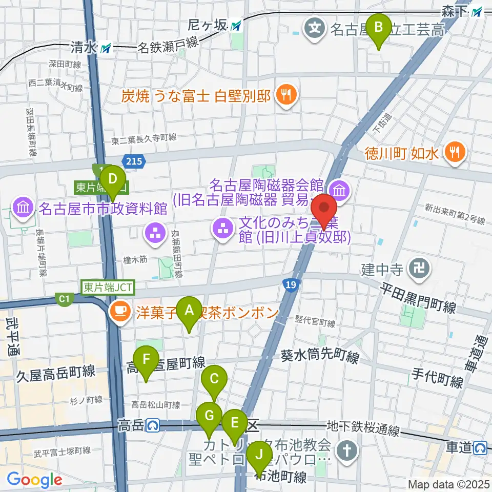 徳川センター ヤマハミュージック周辺のホテル一覧地図