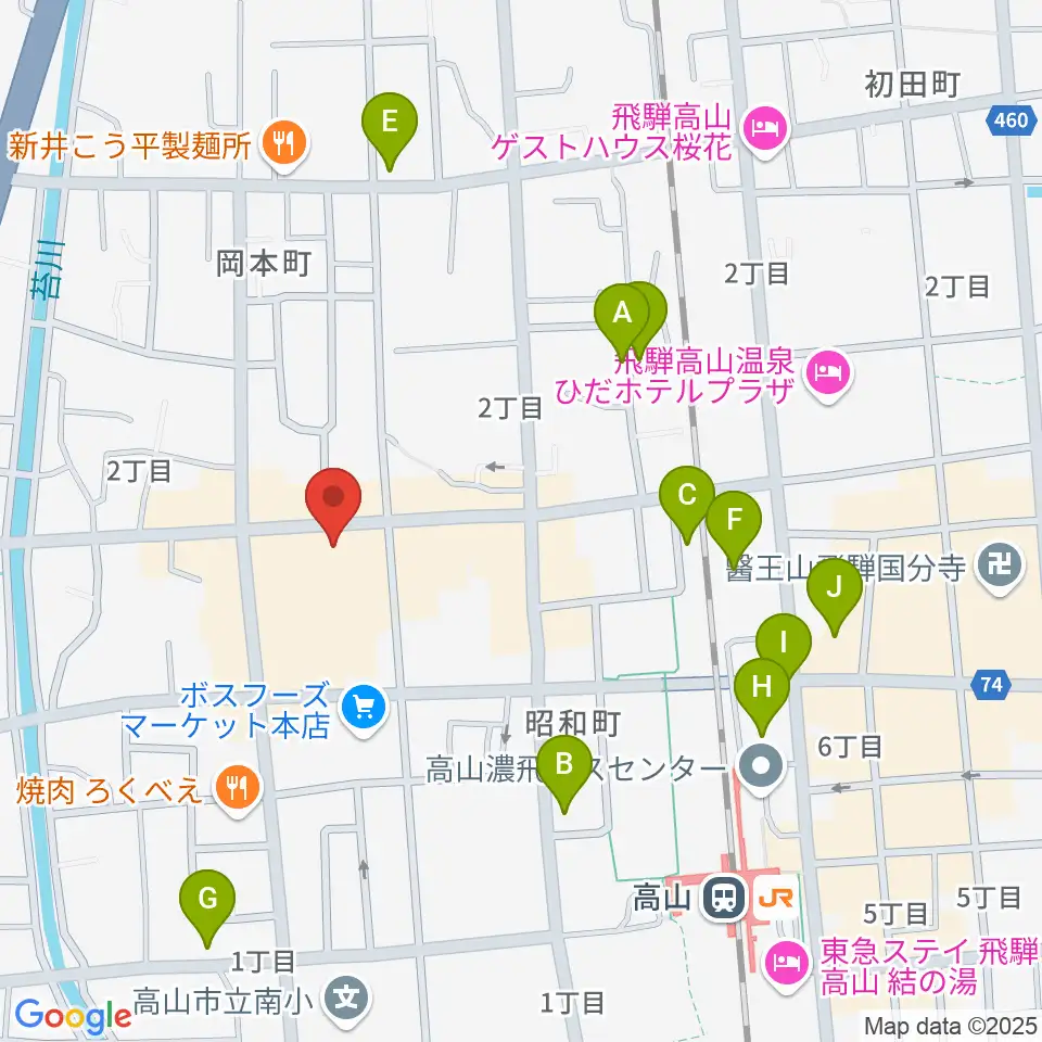 コサカ楽器 カルパティオ店周辺のホテル一覧地図