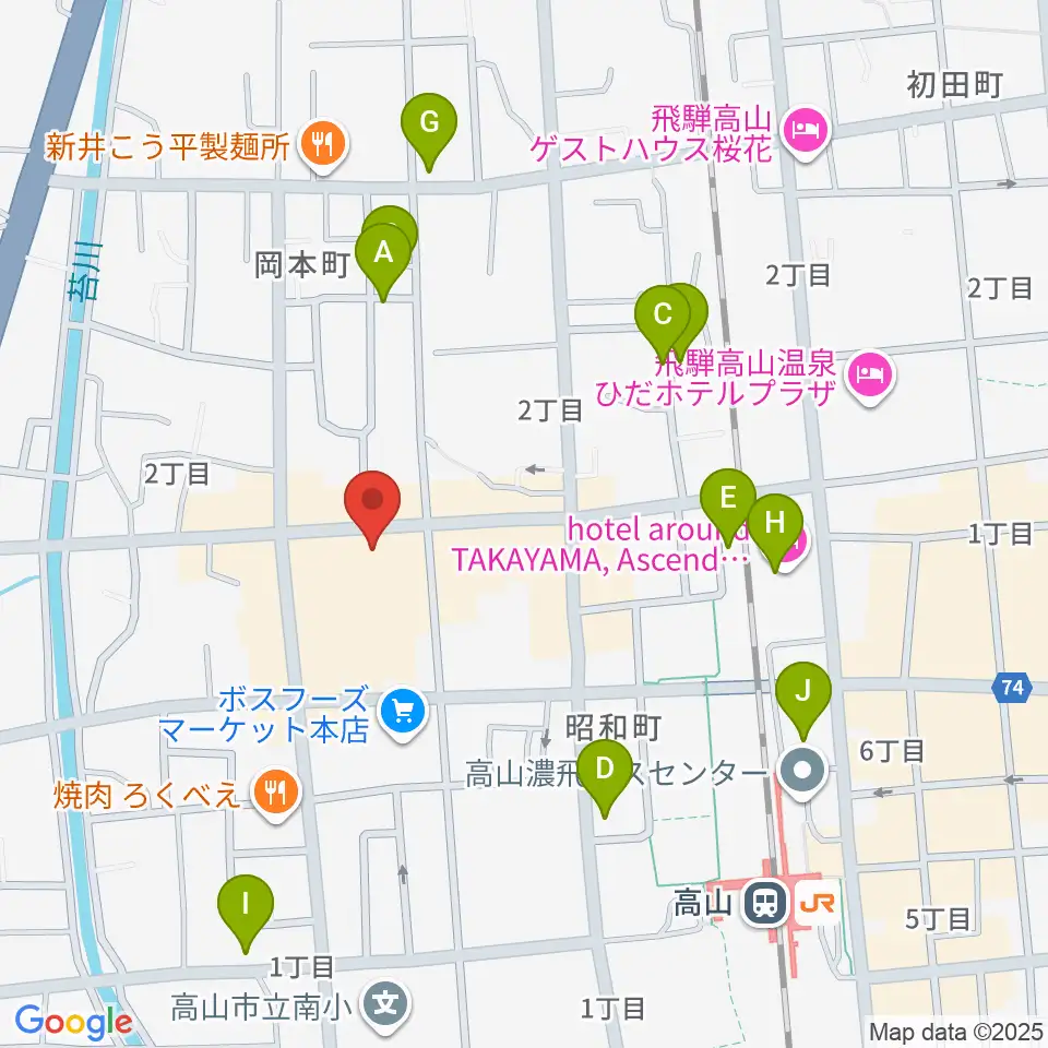 コサカ楽器 カルパティオ店周辺のホテル一覧地図