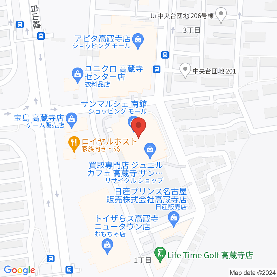 サンマルシェセンター ヤマハミュージック周辺のホテル一覧地図