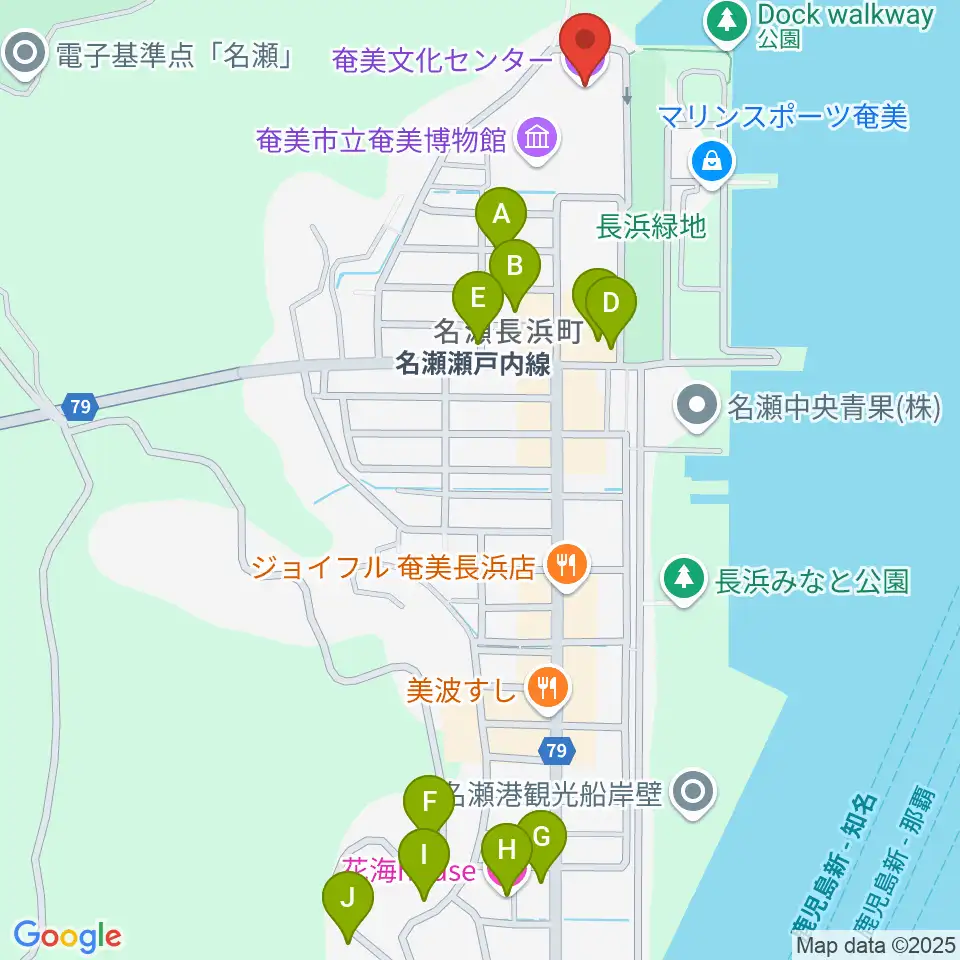 奄美振興会館周辺のホテル一覧地図