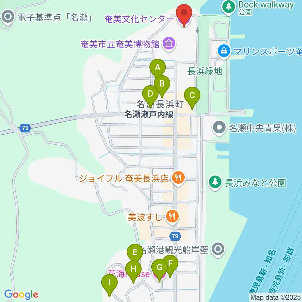 奄美振興会館周辺のホテル一覧地図
