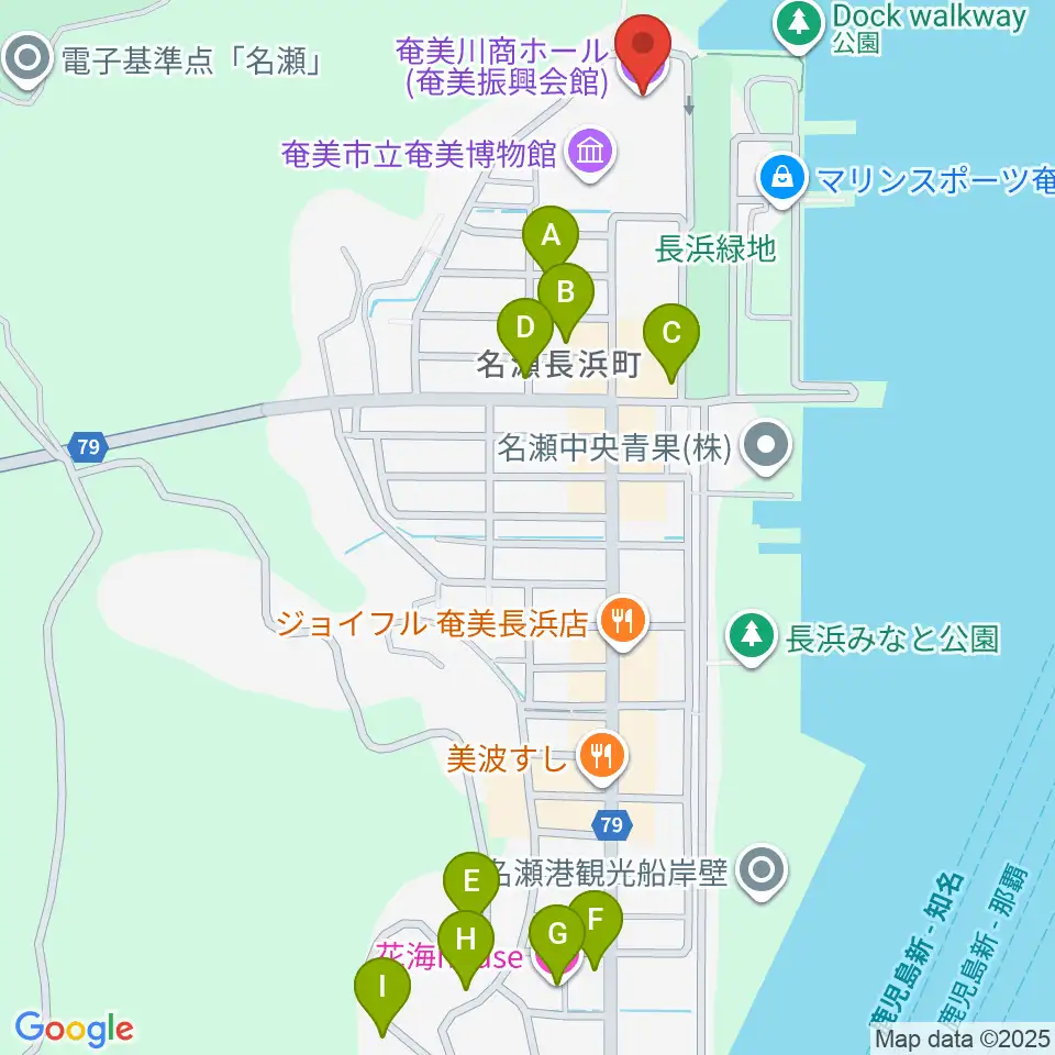 奄美振興会館周辺のホテル一覧地図