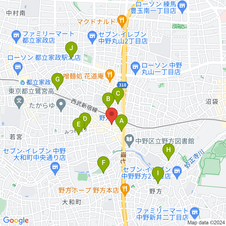Iwoo NOGATA周辺のホテル一覧地図