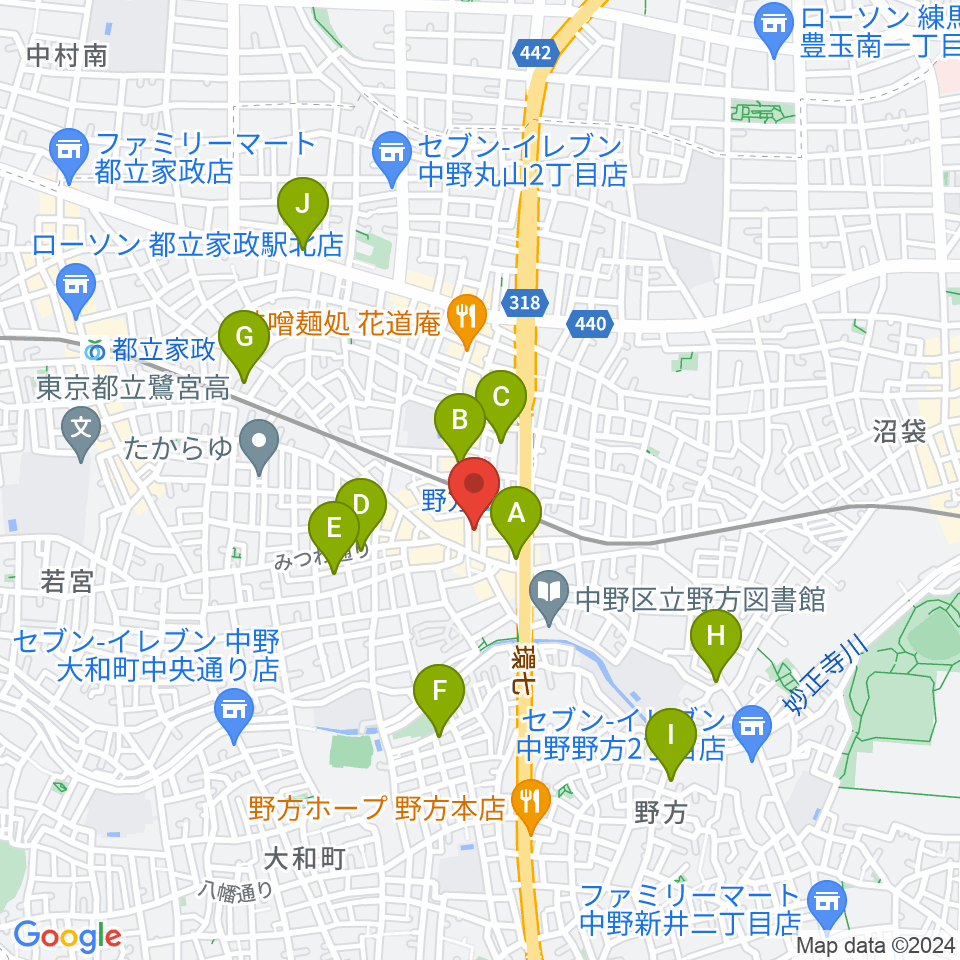 Iwoo NOGATA周辺のホテル一覧地図