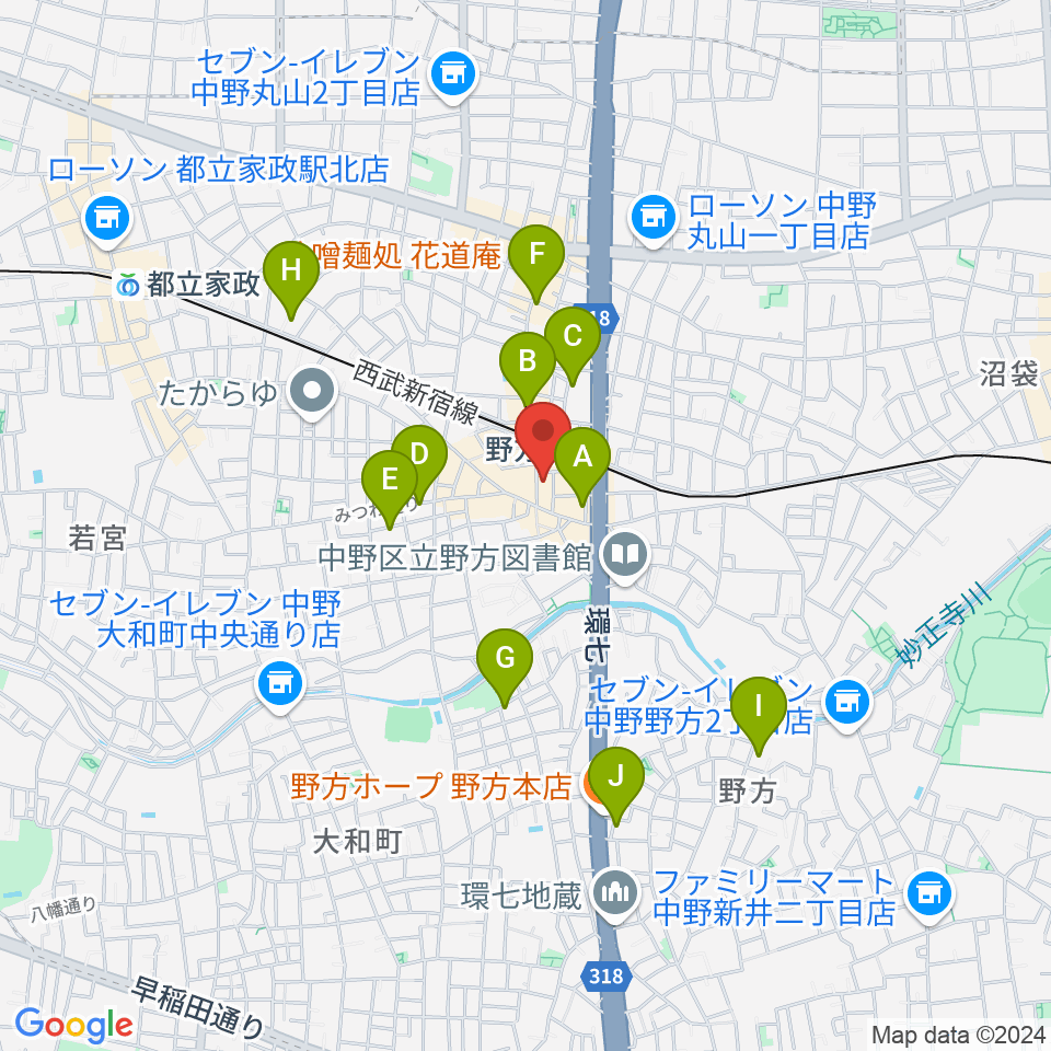 Iwoo NOGATA周辺のホテル一覧地図