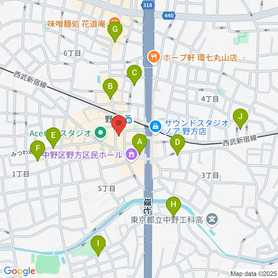Iwoo NOGATA周辺のホテル一覧地図