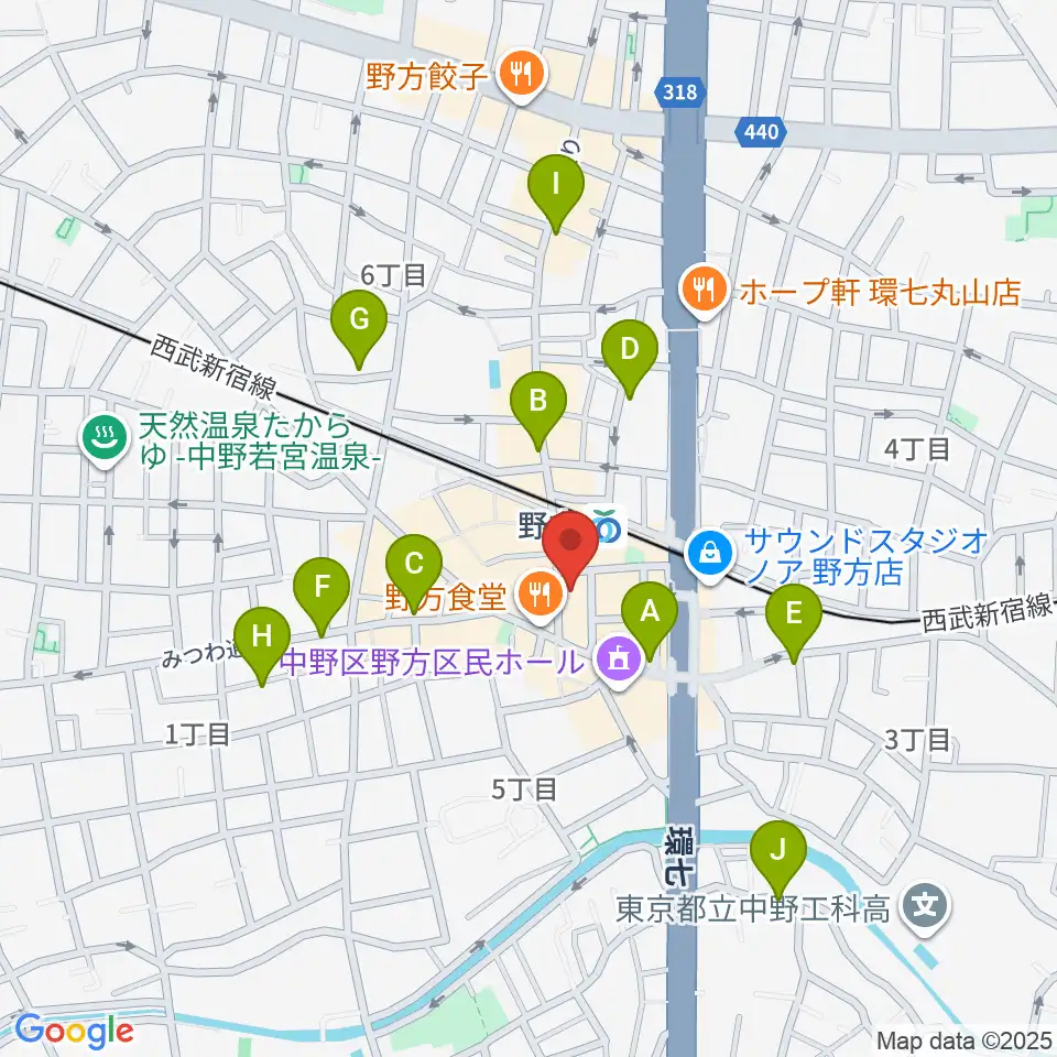 Iwoo NOGATA周辺のホテル一覧地図