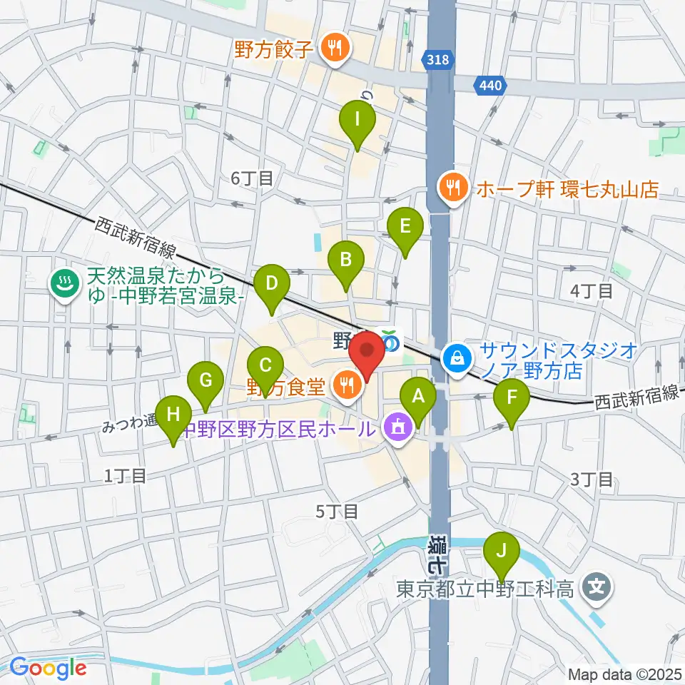 Iwoo NOGATA周辺のホテル一覧地図