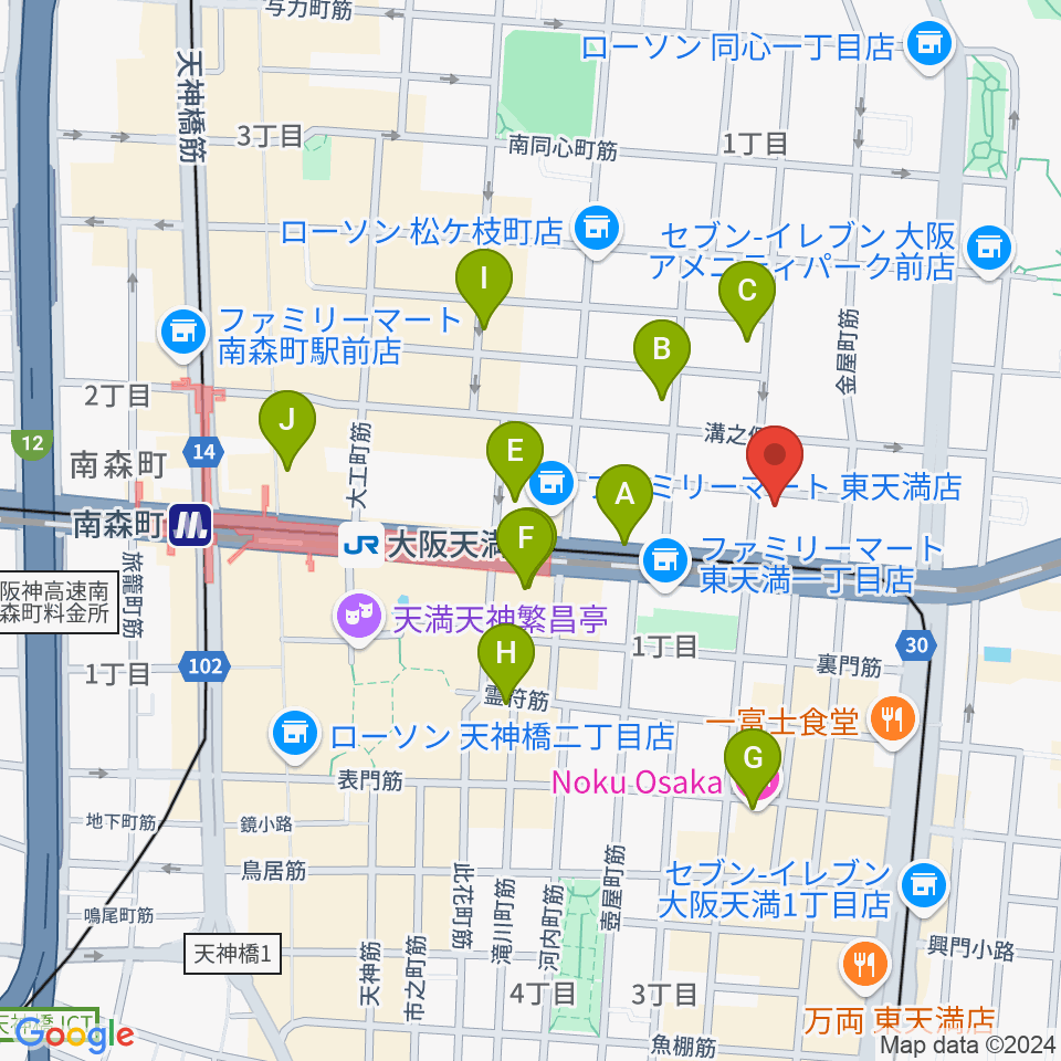 フレット楽器ヤマサキ周辺のホテル一覧地図