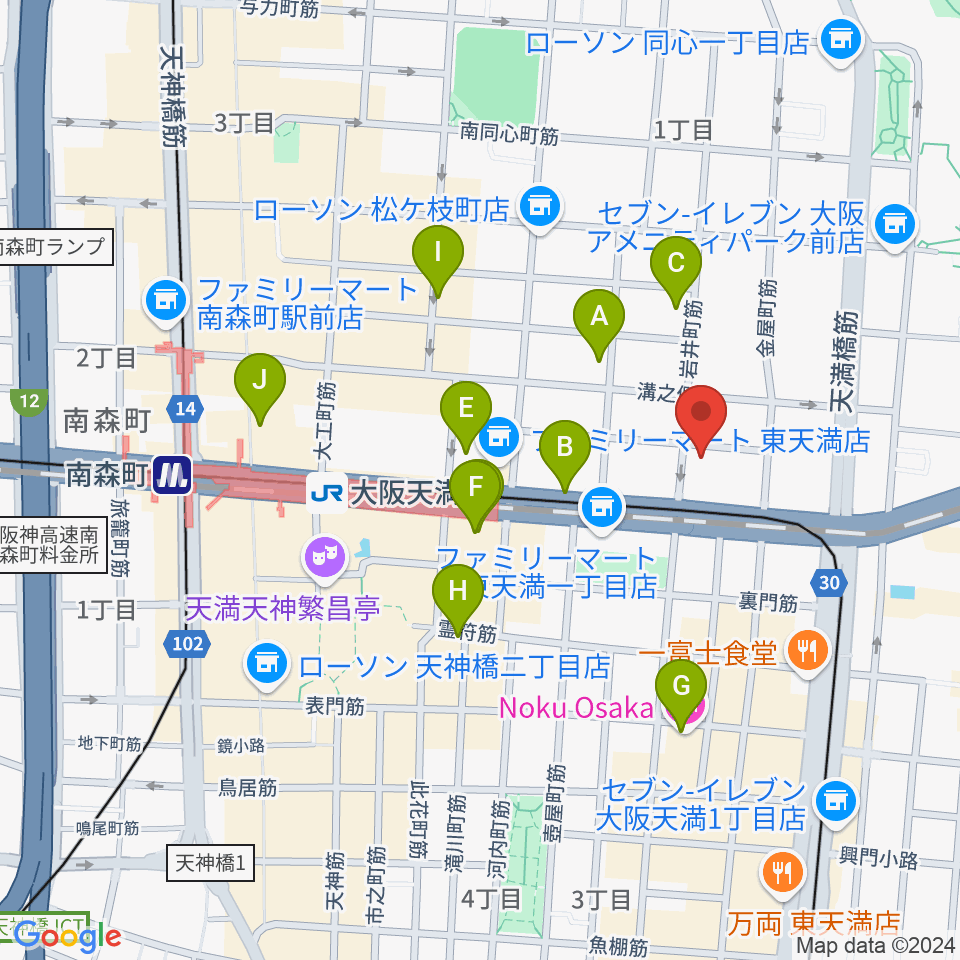 フレット楽器ヤマサキ周辺のホテル一覧地図