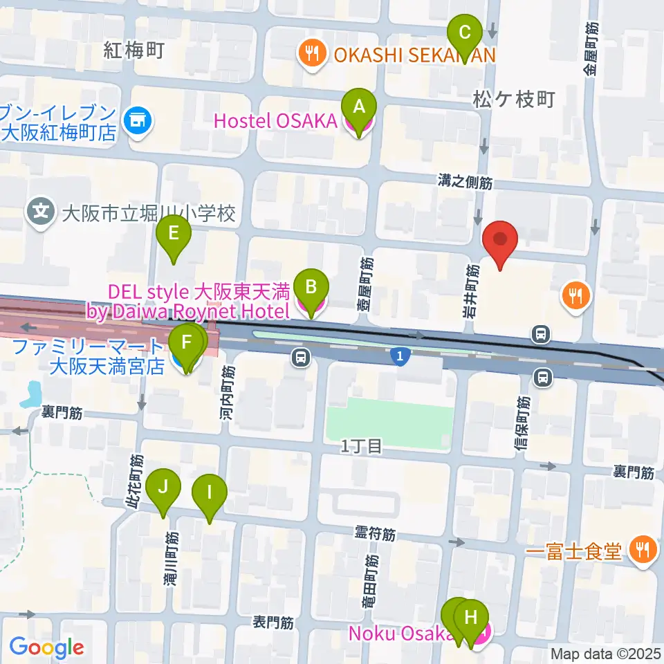 フレット楽器ヤマサキ周辺のホテル一覧地図
