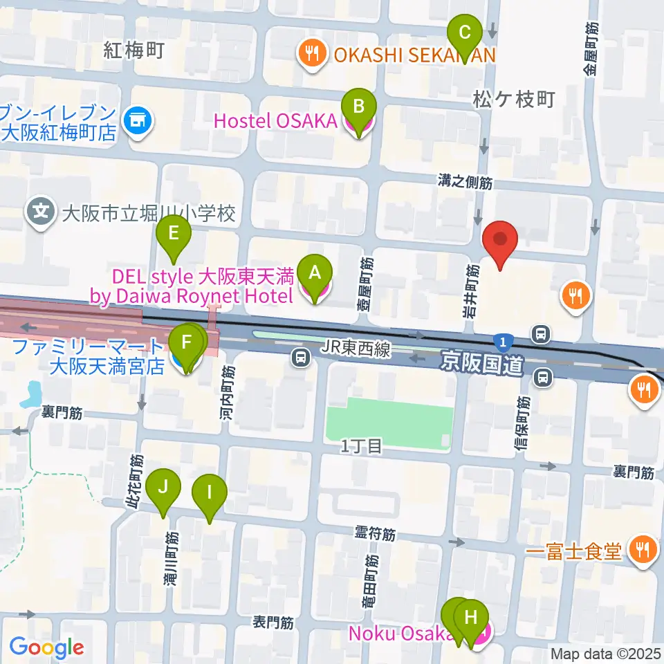 フレット楽器ヤマサキ周辺のホテル一覧地図