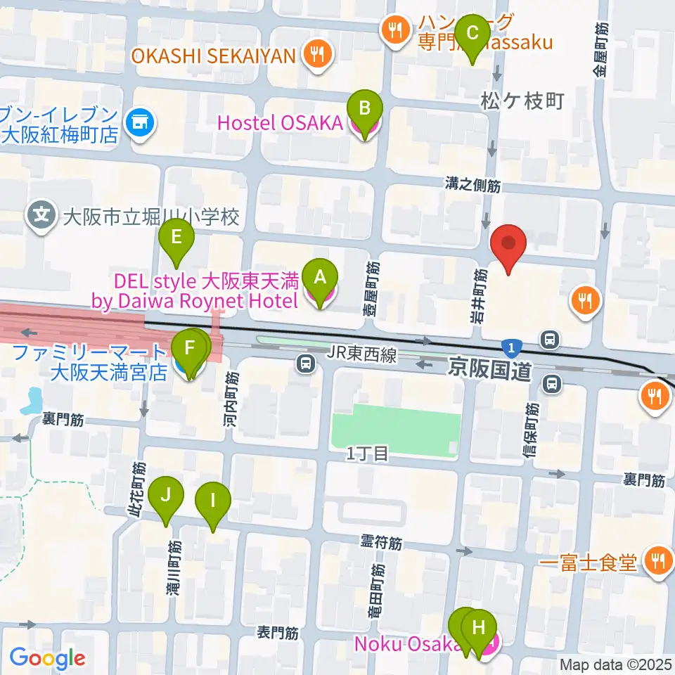 フレット楽器ヤマサキ周辺のホテル一覧地図