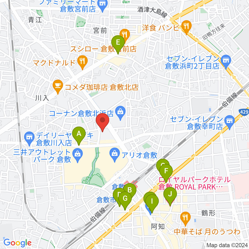 伊丹典子マンドリンアカデミア教室周辺のホテル一覧地図