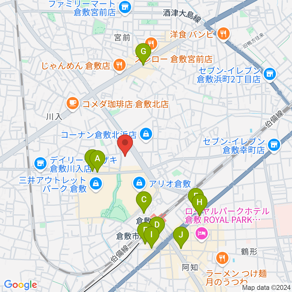 伊丹典子マンドリンアカデミア教室周辺のホテル一覧地図