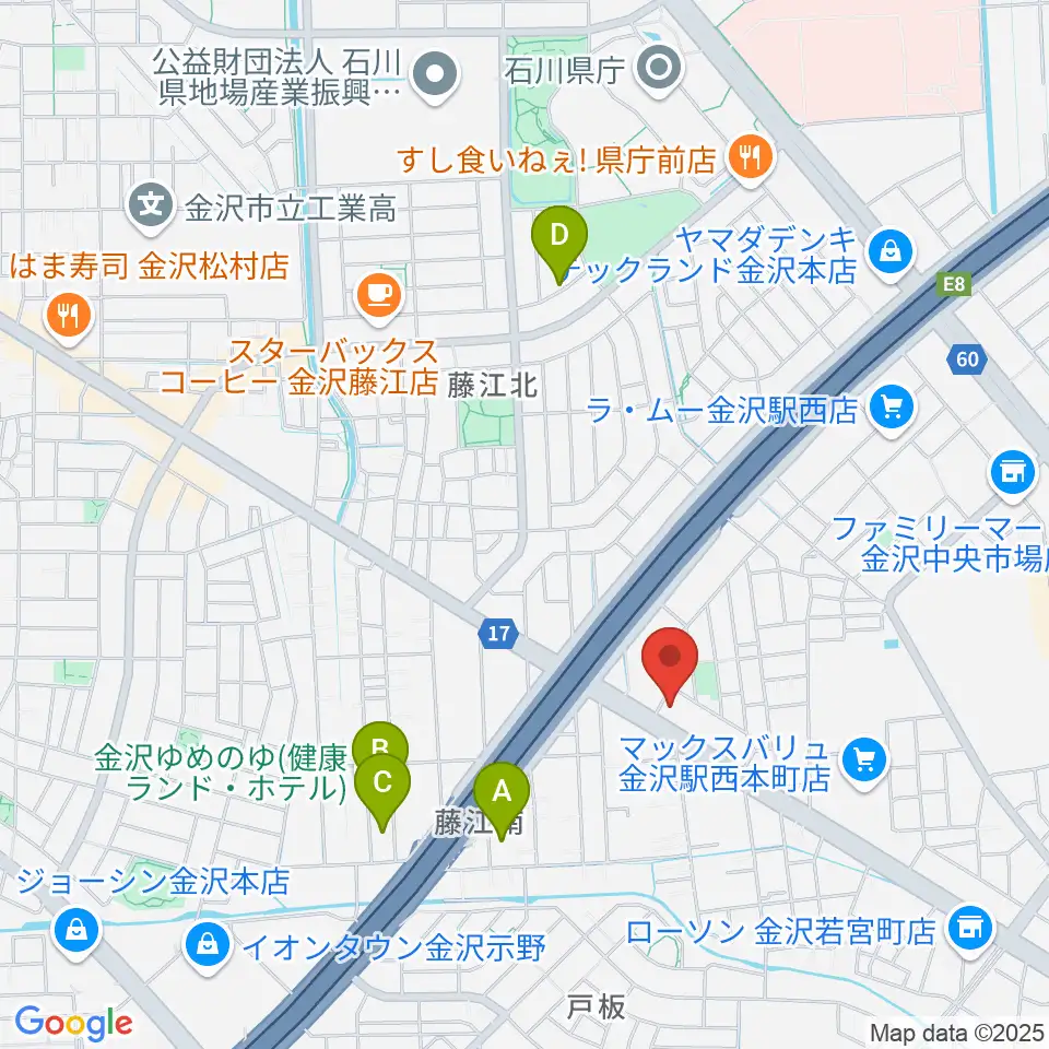 MPC 楽器センター金沢周辺のホテル一覧地図