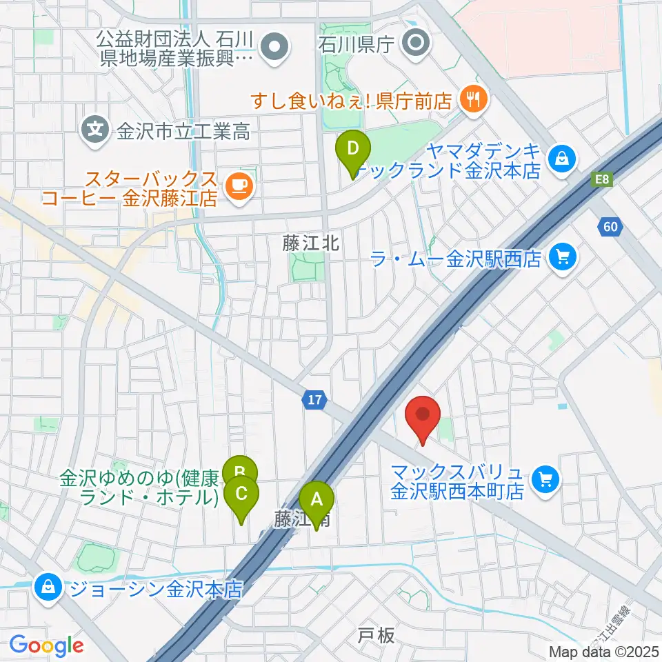 MPC 楽器センター金沢周辺のホテル一覧地図