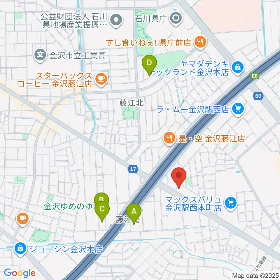 MPC 楽器センター金沢周辺のホテル一覧地図