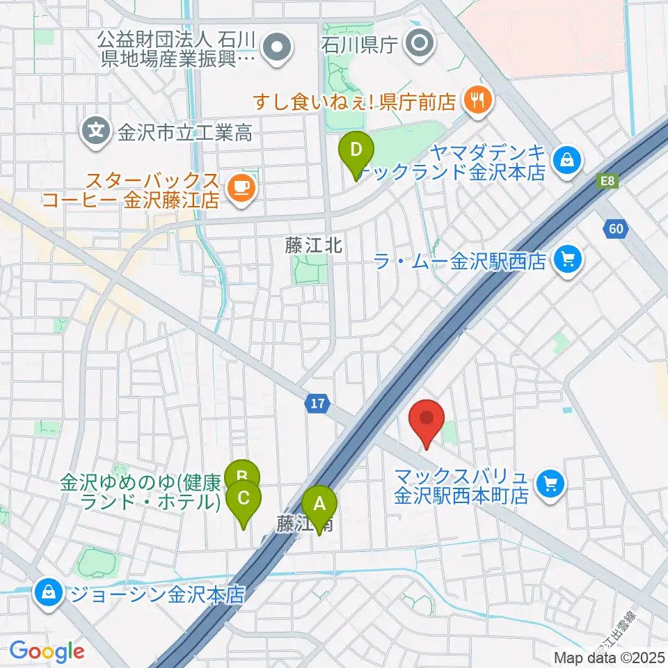 MPC 楽器センター金沢周辺のホテル一覧地図