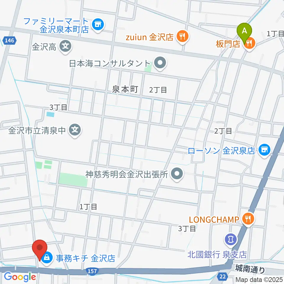 開進堂楽器 MPC金沢周辺のホテル一覧地図